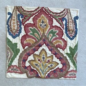 POTTERY BARN Pillow Sham Embroidered Floral 24" x 24"